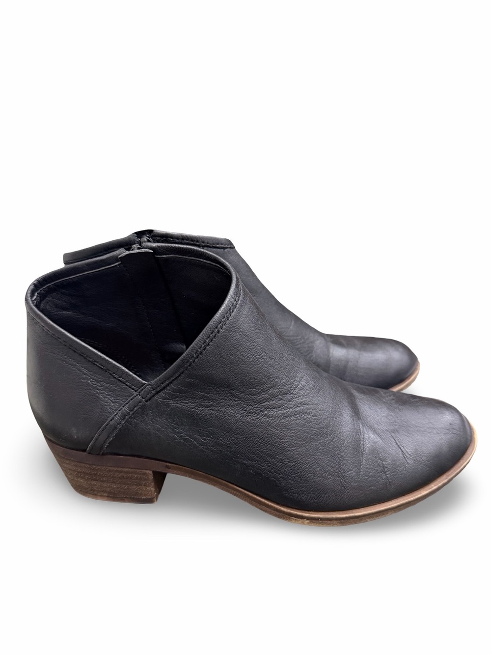 Lucky Brand Black Leather Brekke Booties Size 8